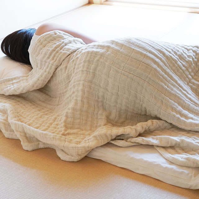 コットンリネンの無添加ガーゼケット