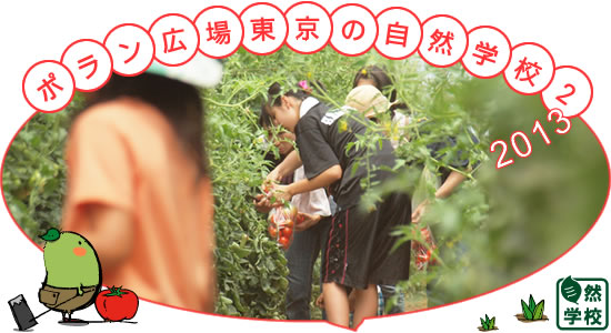 ポラン広場東京の自然学校 2　谷津田・里山・有機ハーブ～トマト収穫体験