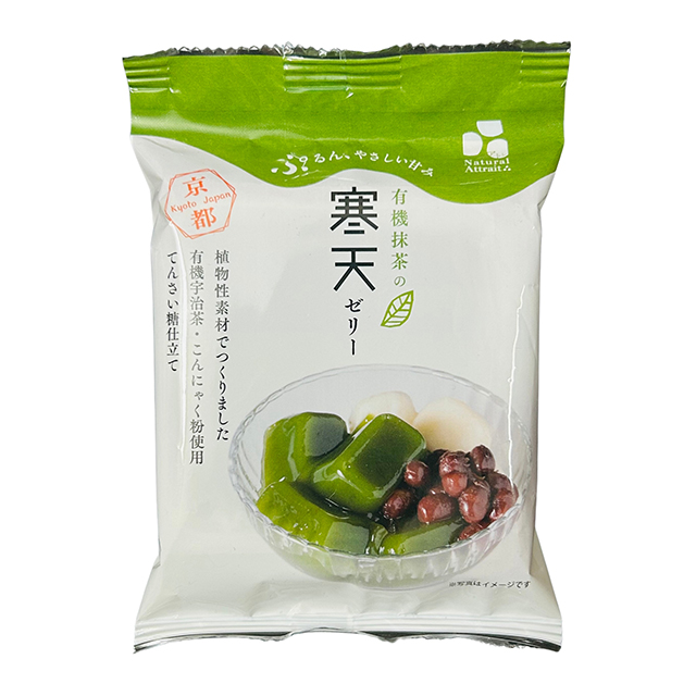 有機抹茶の寒天ゼリー