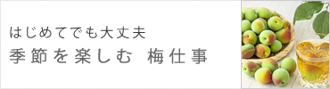 はじめてでも大丈夫　季節を楽しむ 梅仕事