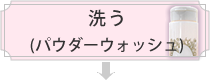 洗う(パウダーウォッシュ)
