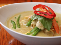 Chicken green curry, Thai food.