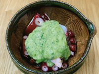 たこの緑酢味噌かけ