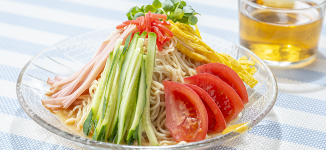 お好みの具材をたっぷり乗せて楽しむ ポランの冷やし中華